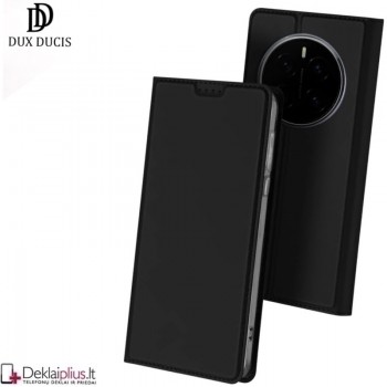 Dux Ducis Skin Pro dirbtinės odos dėklas - juodas (Huawei Honor Magic 7 Pro)